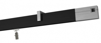 Karnisz apartamentowy Estelle Onyx   profil - czarny,   wspornik - aluminium 90cm