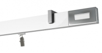Karnisz nowoczesny Passion chrom   w kolorze Profil - biały, wspornik - aluminium