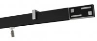 Karnisze szynowe sufitowe profil - czarny,   wspornik - aluminium