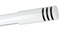 Karnisz pojedynczy standard Malibu białe Ø 19 w kolorze biały