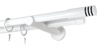 Karnisz podwójny Malibu białe Ø 19 w kolorze biały połysk
