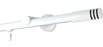 Karnisz pojedynczy standard Malibu białe Ø 19 w kolorze biały