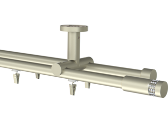 Karnisz Podwójny 150cm sufitowy przesuwny Ø19mm Carbonera