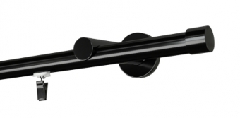 Karnisze szynowe aluminiowe Rullo Ø 19 w kolorze czarny
